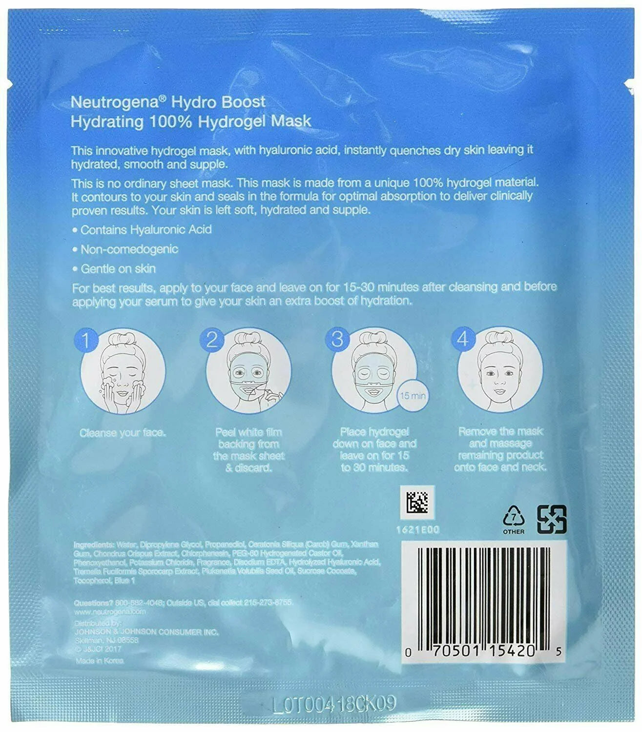 Hydro Boost Hydrating Hydrogel Mask, 2 Pack