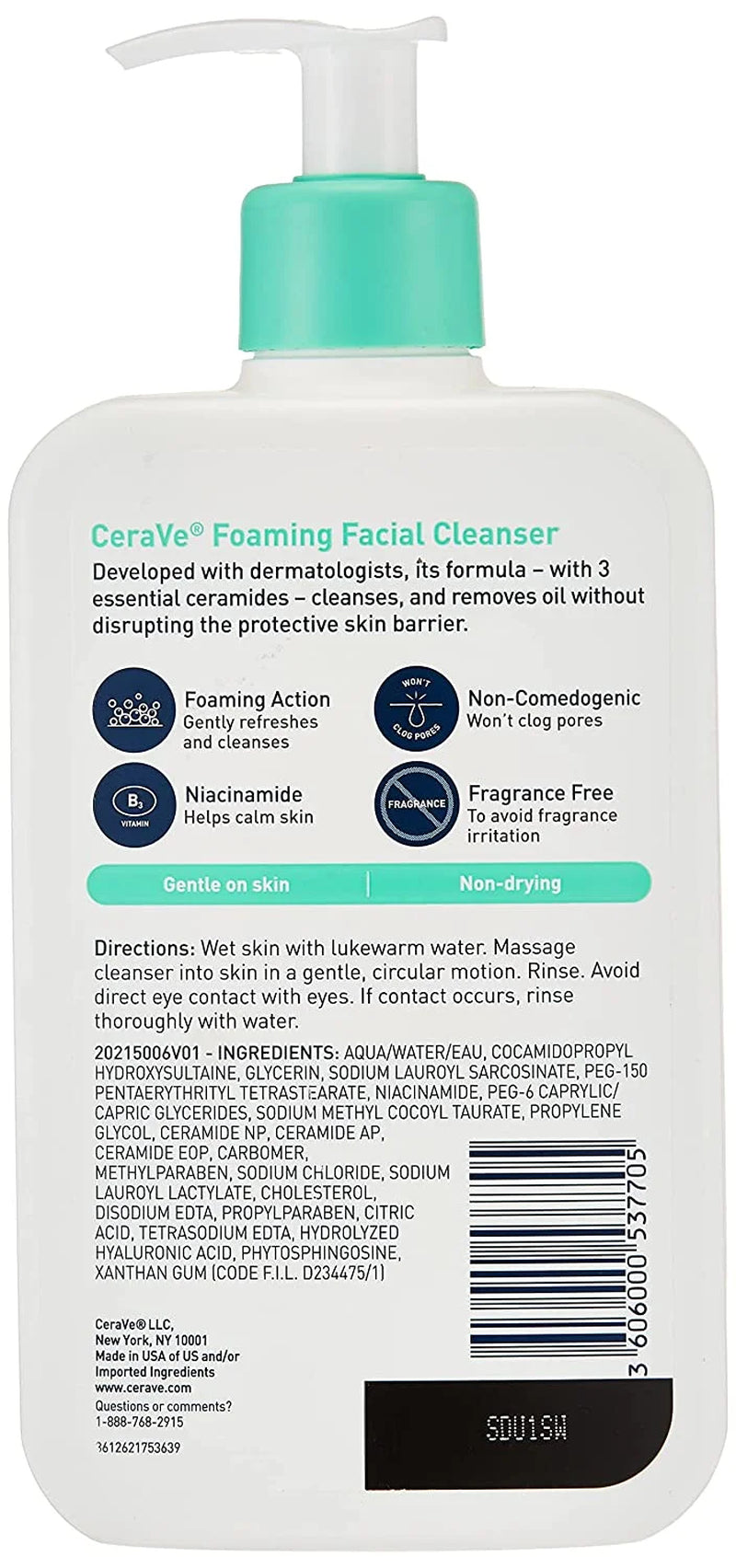 Oil Control Value Size Foaming Facial Cleanser, 16 Fl Oz